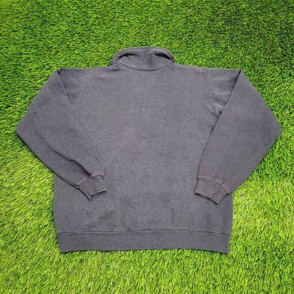 Vintage 80s Hands-Off 1/4 Zip Collard Sweater Womens L 20x21 Boxy Cropped USA - Picture 7 of 10